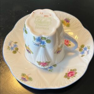 Vintage Shelley Floral Bone China Cup and Saucer Set